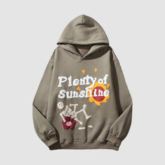 High Street Vintage-Kapuzenpullover mit Graffiti-Print