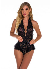 Dessous mit tiefem V-Ausschnitt