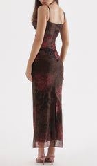 Vestido midi estampado