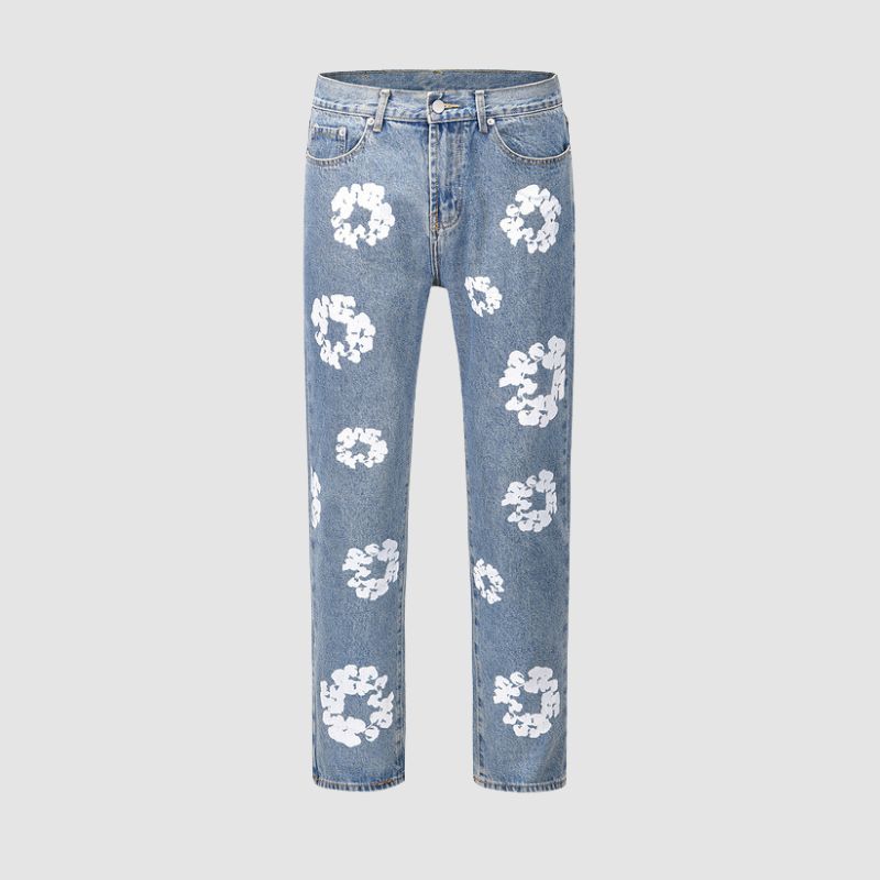 Jeans mit Kapok-Muster