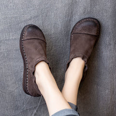 Zapatos mocasines de cuero hechos a mano