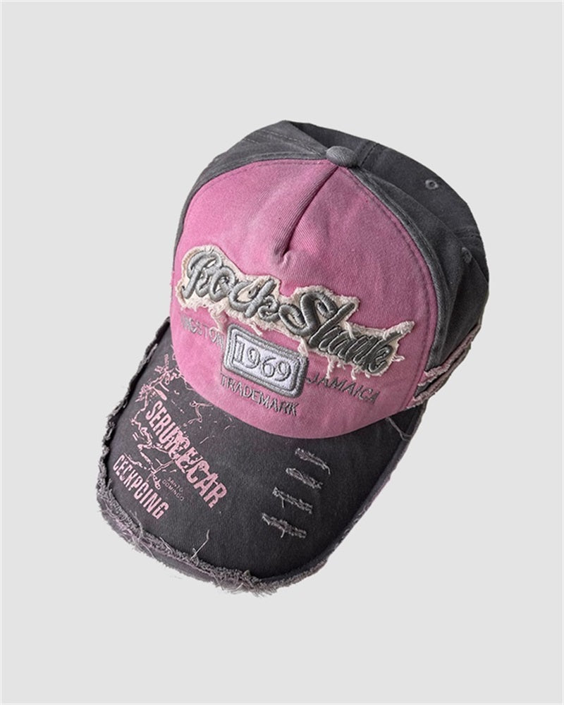 Gorra de béisbol vaquera con bordado desgastado de 1969