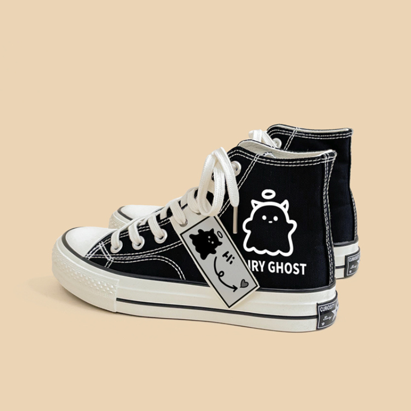 FAIRY GHOST Schwarze Freizeitschuhe aus Segeltuch