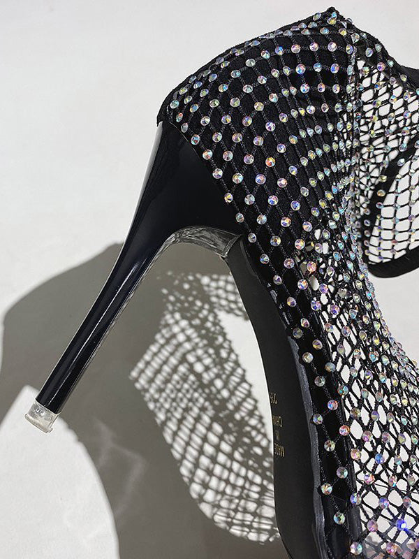 Strass-Mesh-Absätze