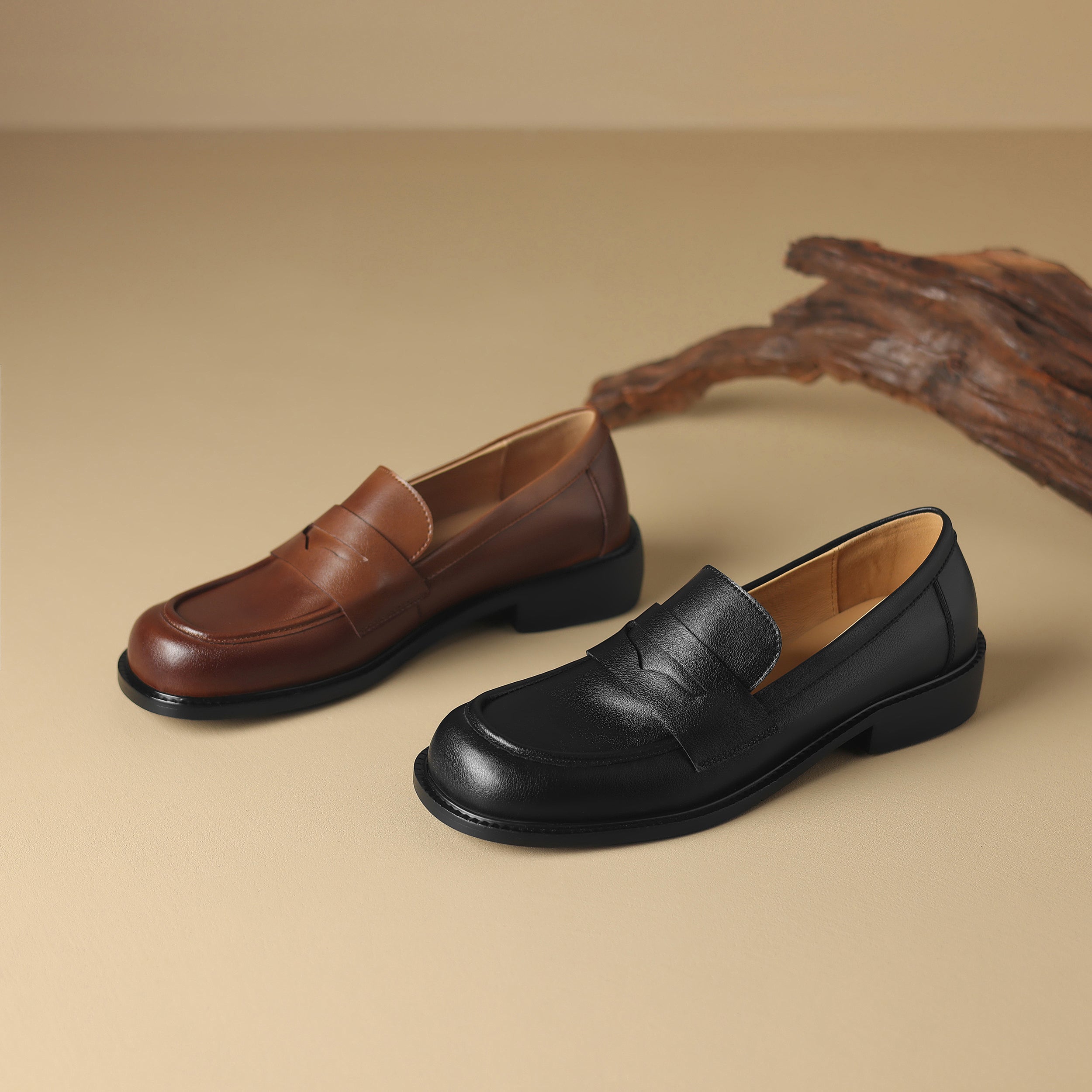 Handgefertigte Loafer Bequeme Lederschuhe