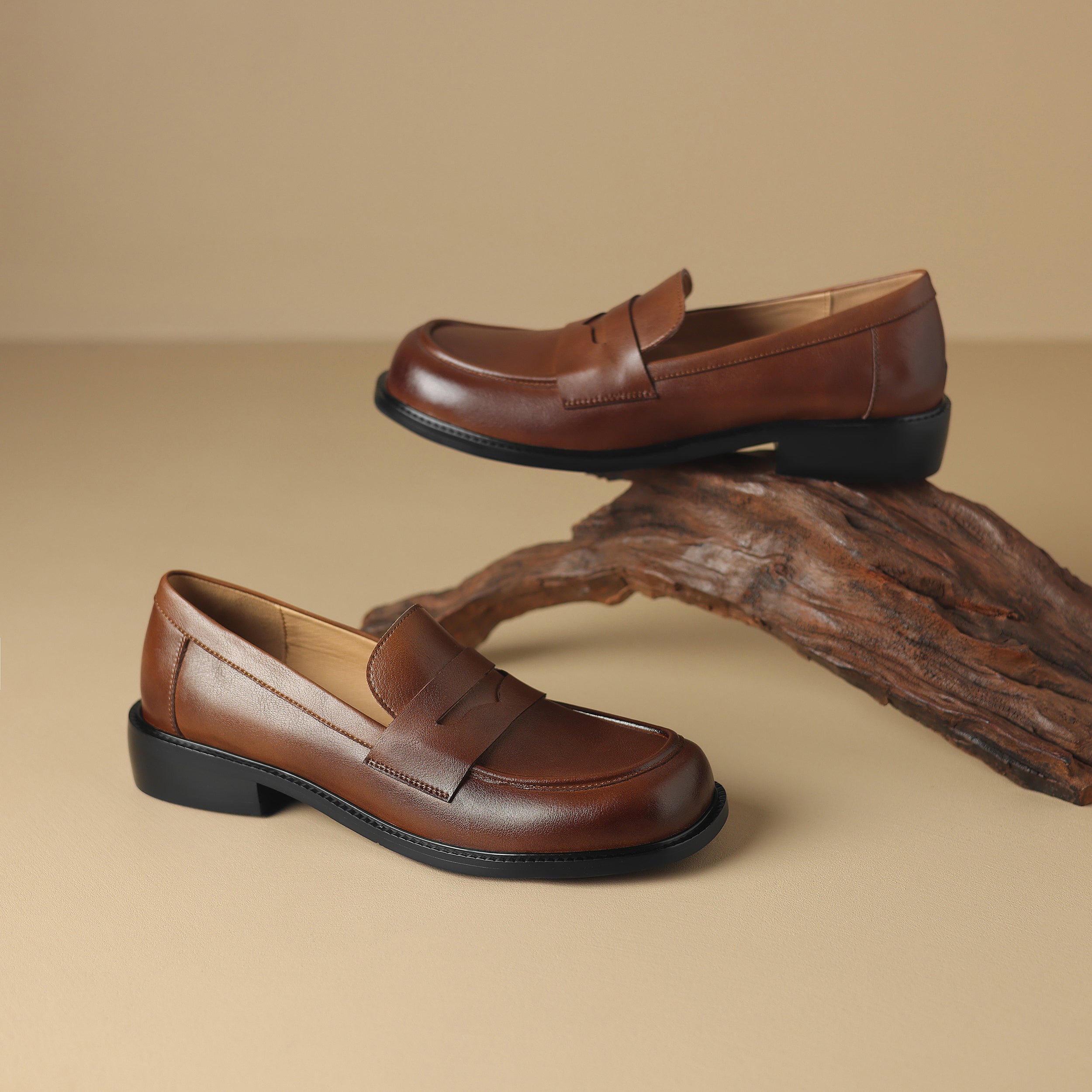 Handgefertigte Loafer Bequeme Lederschuhe