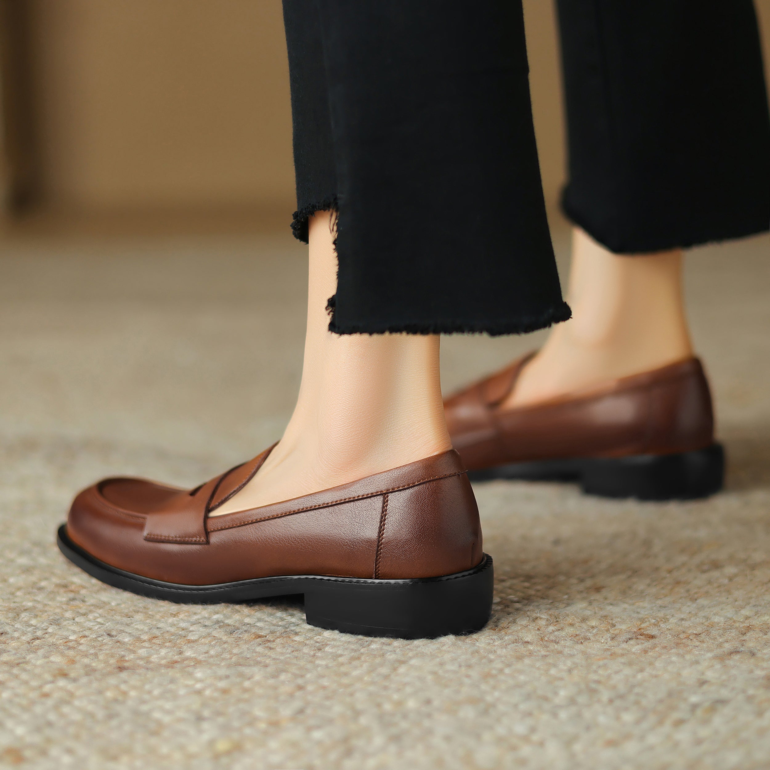 Handgefertigte Loafer Bequeme Lederschuhe