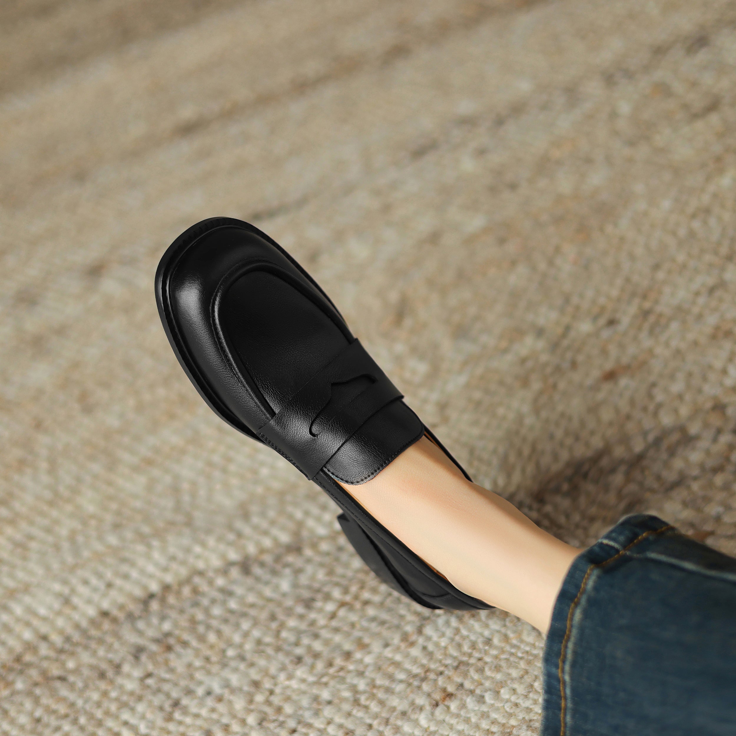 Handgefertigte Loafer Bequeme Lederschuhe