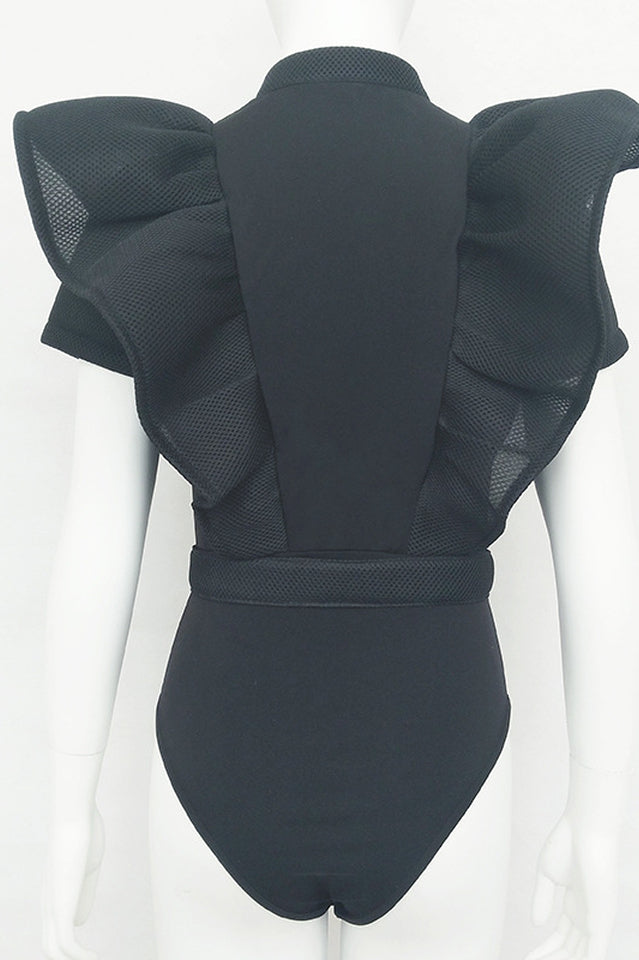 Gothic Sissy Party Rüschen Bodysuit