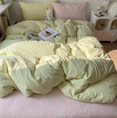 Kariertes Bettwäscheset - Lila