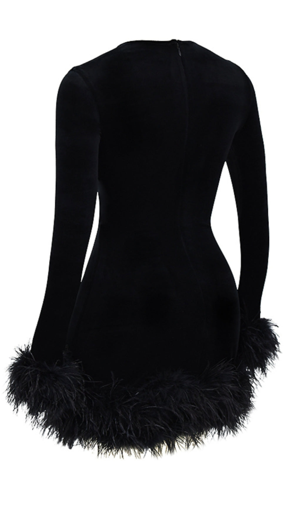 Minivestido de terciopelo negro