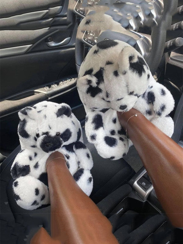 Flauschige Teddybär-Hausschuhe