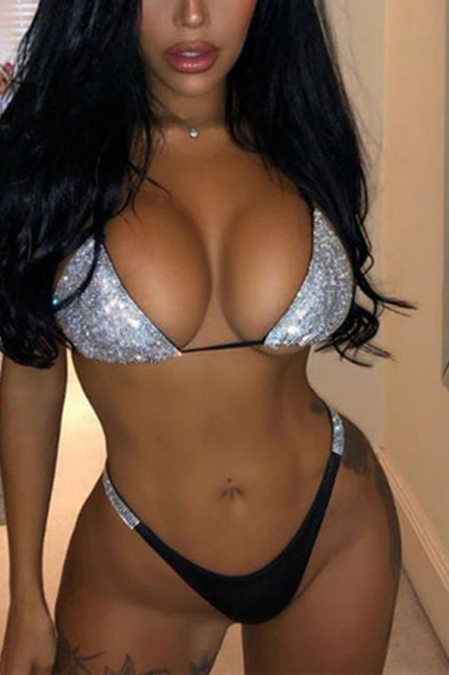 Bandage Strass Bikini Set