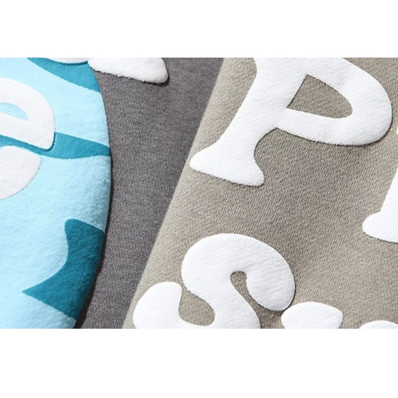 High Street Vintage-Kapuzenpullover mit Graffiti-Print