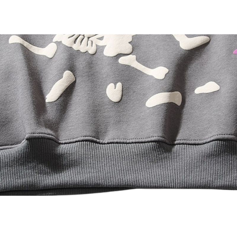High Street Vintage-Kapuzenpullover mit Graffiti-Print