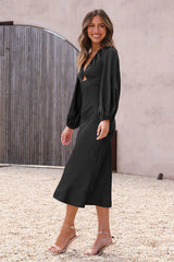 Wren – Langärmliges Maxikleid mit Twist