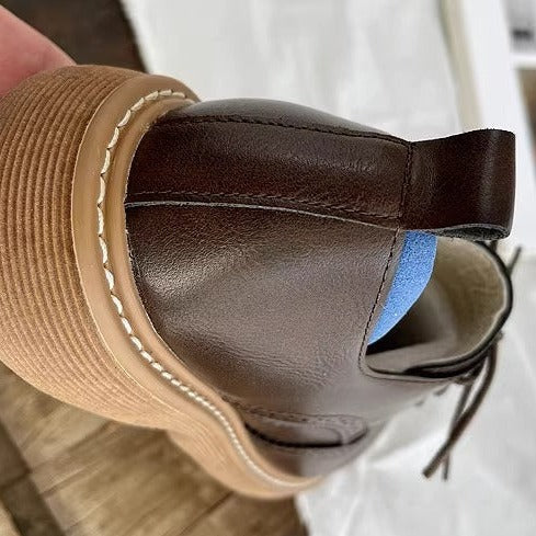 Zapatos retro con cordones y suela gruesa para mujer, de cuero británico, estilo muñeca de cabeza grande, Mori Girl