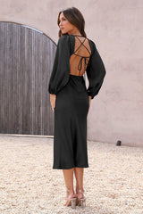 Wren – Langärmliges Maxikleid mit Twist