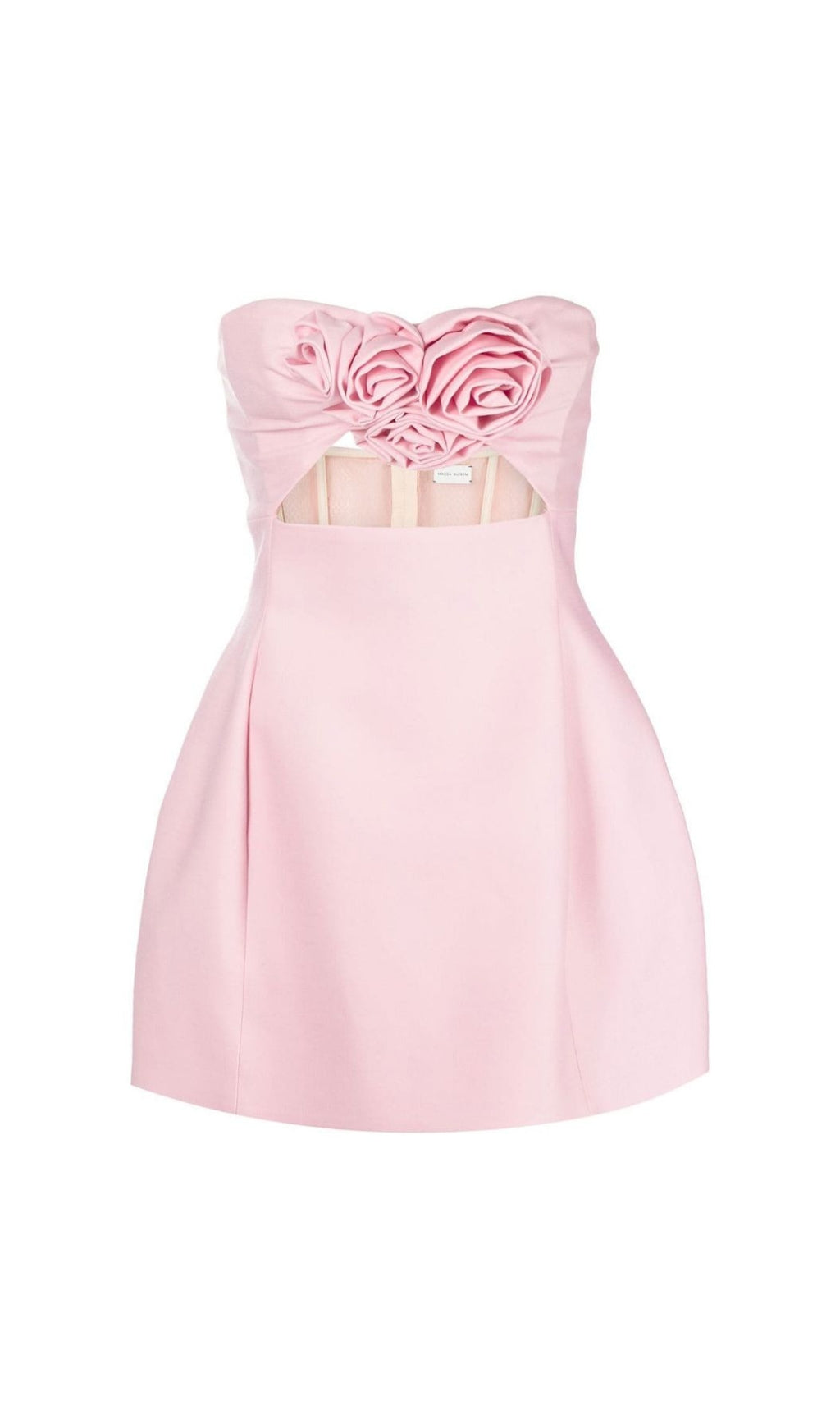 Trägerloses Minikleid mit Cut-outs