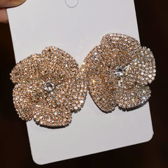 Strass-Blumenohrringe