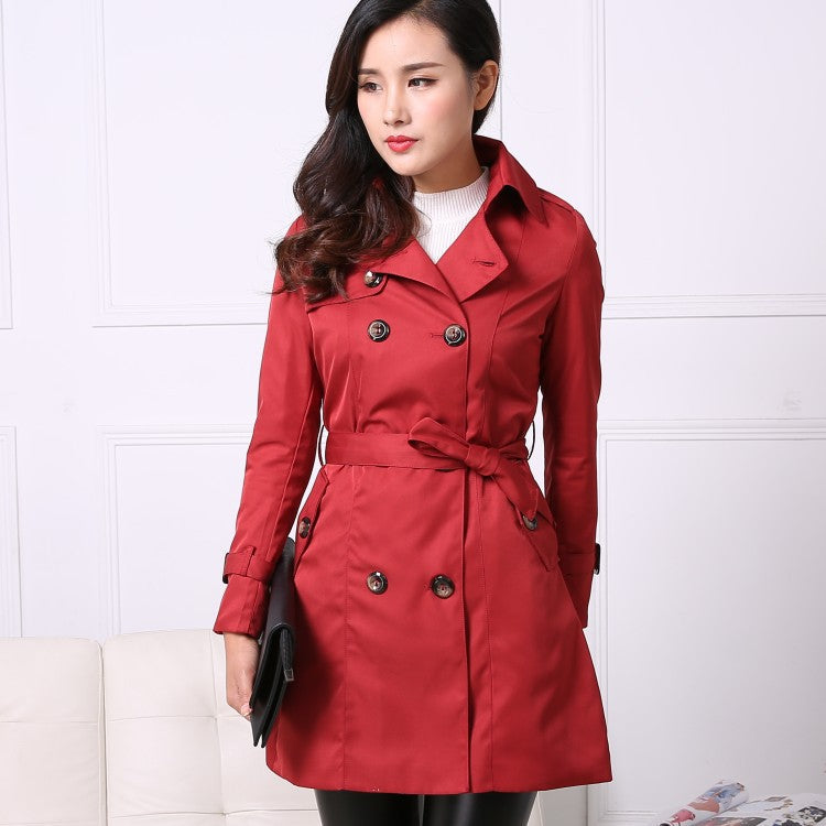 Valentin Trenchcoat aus Kunstleder mit Taschen
