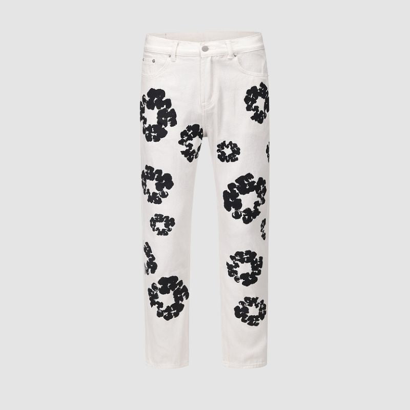 Jeans mit Kapok-Muster