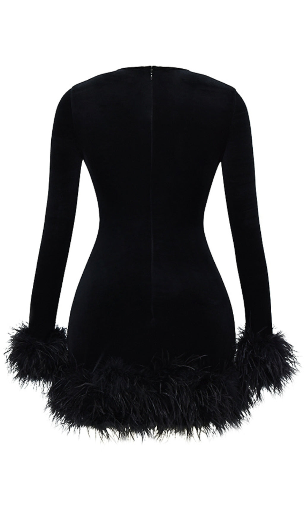 Minivestido de terciopelo negro