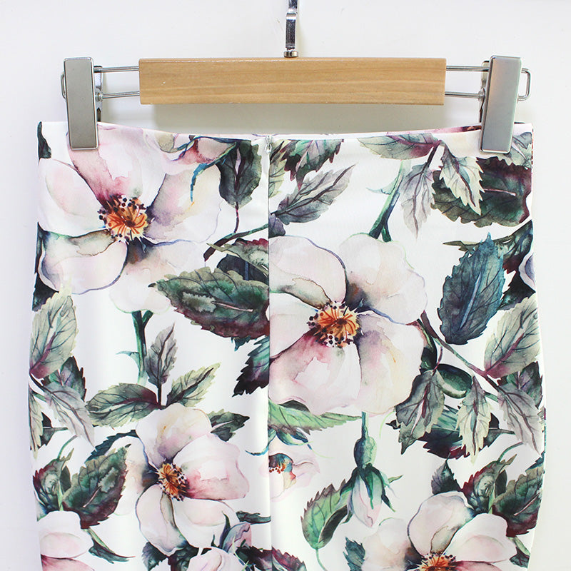 Midirock mit Blumenmuster