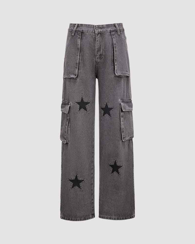 Werenights Grunge Stars Cargohose