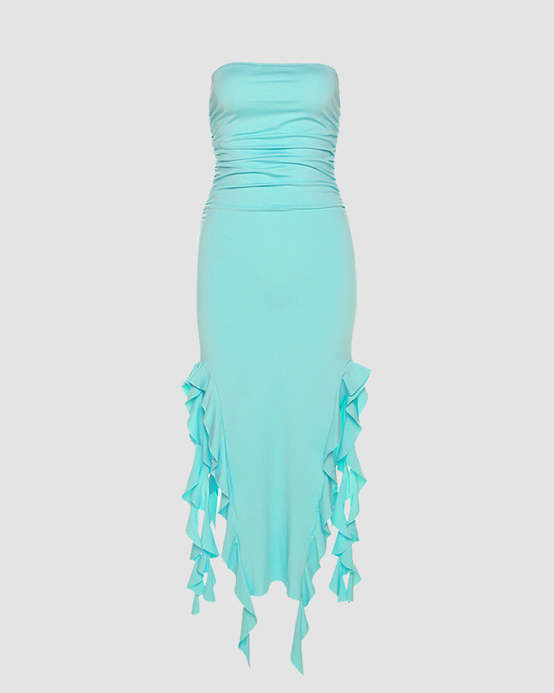 Linnea Tube-Kleid mit Doppelschlitz
