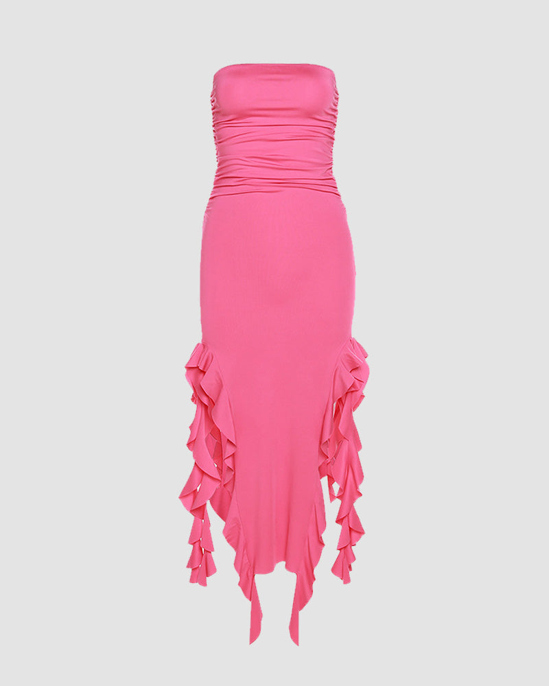 Linnea Tube-Kleid mit Doppelschlitz