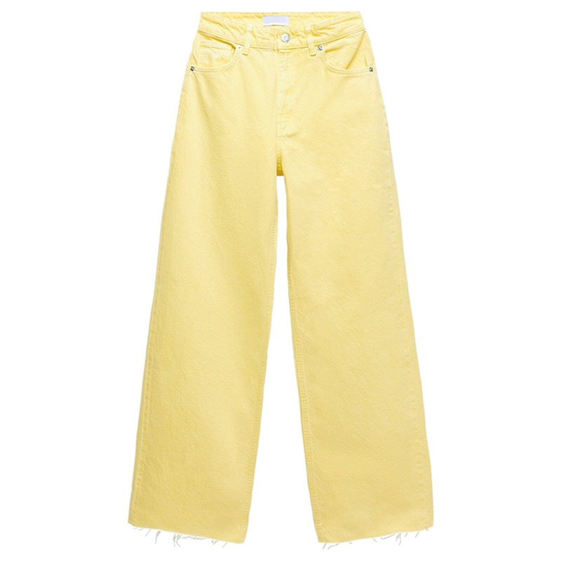 All-Match-Wischhose mit hoher Taille und geradem Bein
