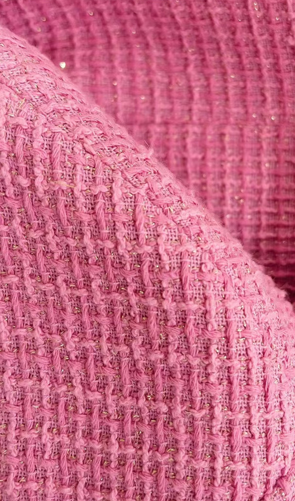 Abrigo de tejido rosa 