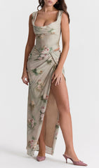 Zweiteiliges Set mit Vintage-Blumenmuster