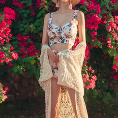 Sommer Camisole Druck Badeanzug Push-Up Bikini Set Beachwear