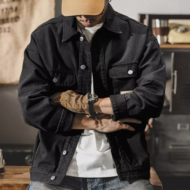 Y2k men's jeans jacket