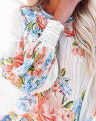 Valencia Rose Bedruckte Bluse - Rosa Multi