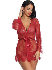 Ropa de casa fina de encaje para mujer 