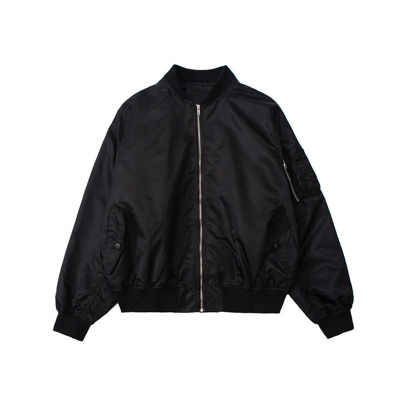 Oversize-Bomberjacke mit Skelett-Grafik