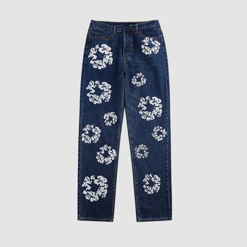 Jeans mit Kapok-Muster