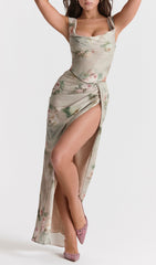 Zweiteiliges Set mit Vintage-Blumenmuster