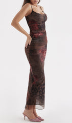 Vestido midi estampado