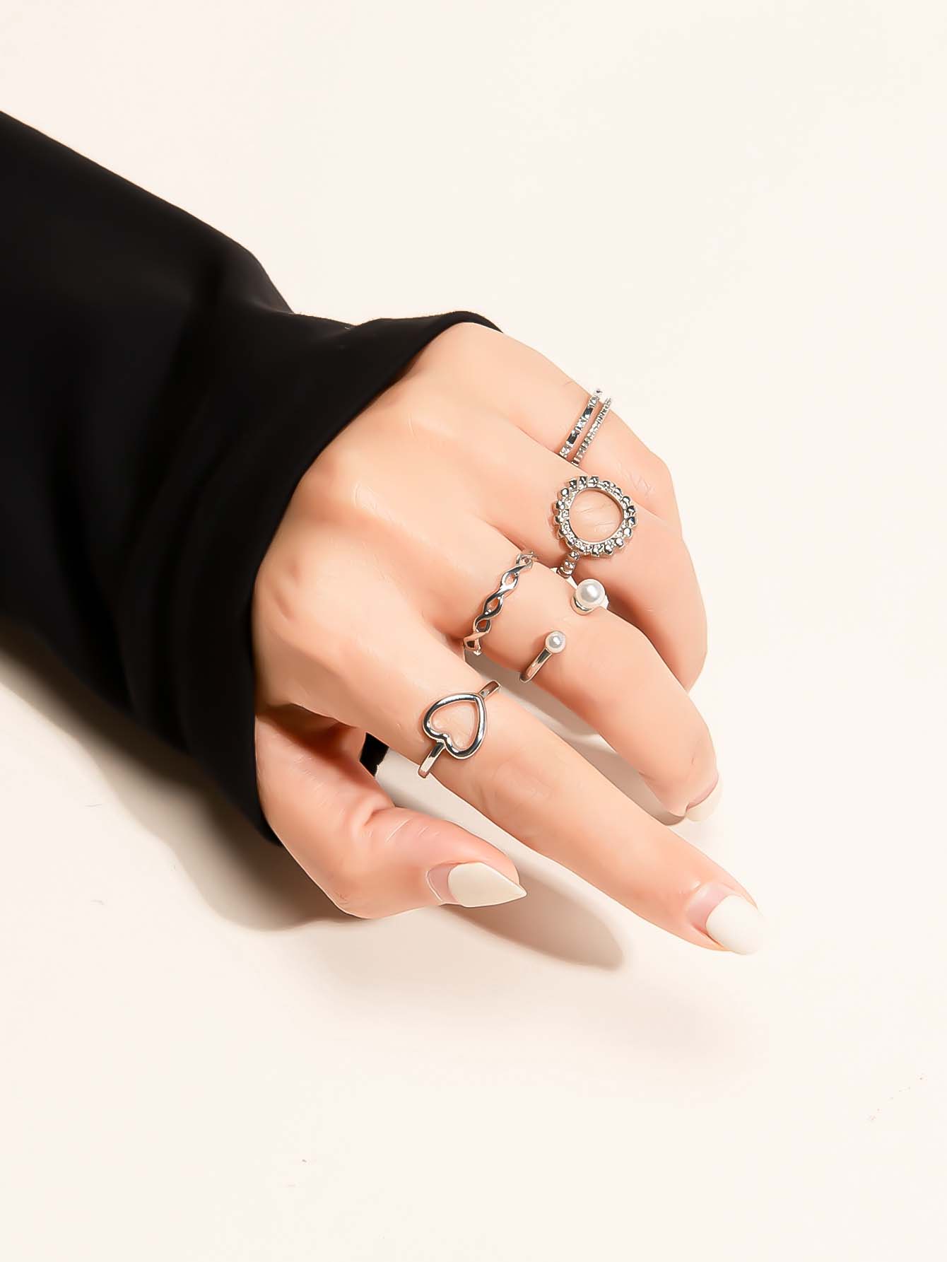 5pcs love ring set
