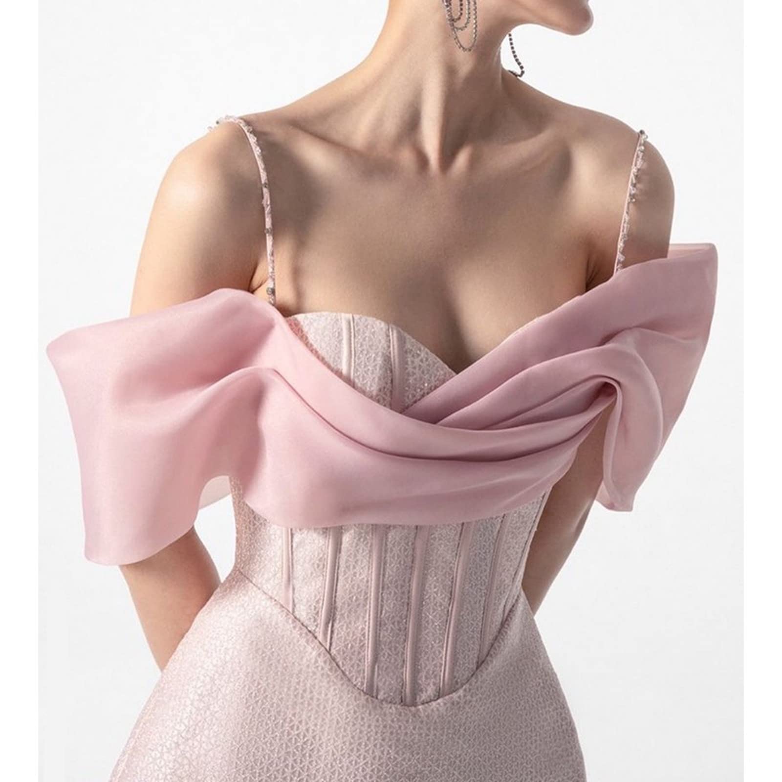 Minikleid mit Trägerkorsett in Rosa