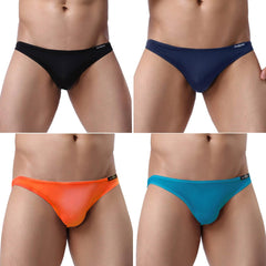 Avidlove Underwear Herren-Bikinislips, 4er-Pack, klassisch, niedrig geschnitten, dehnbar, mit Hüfte