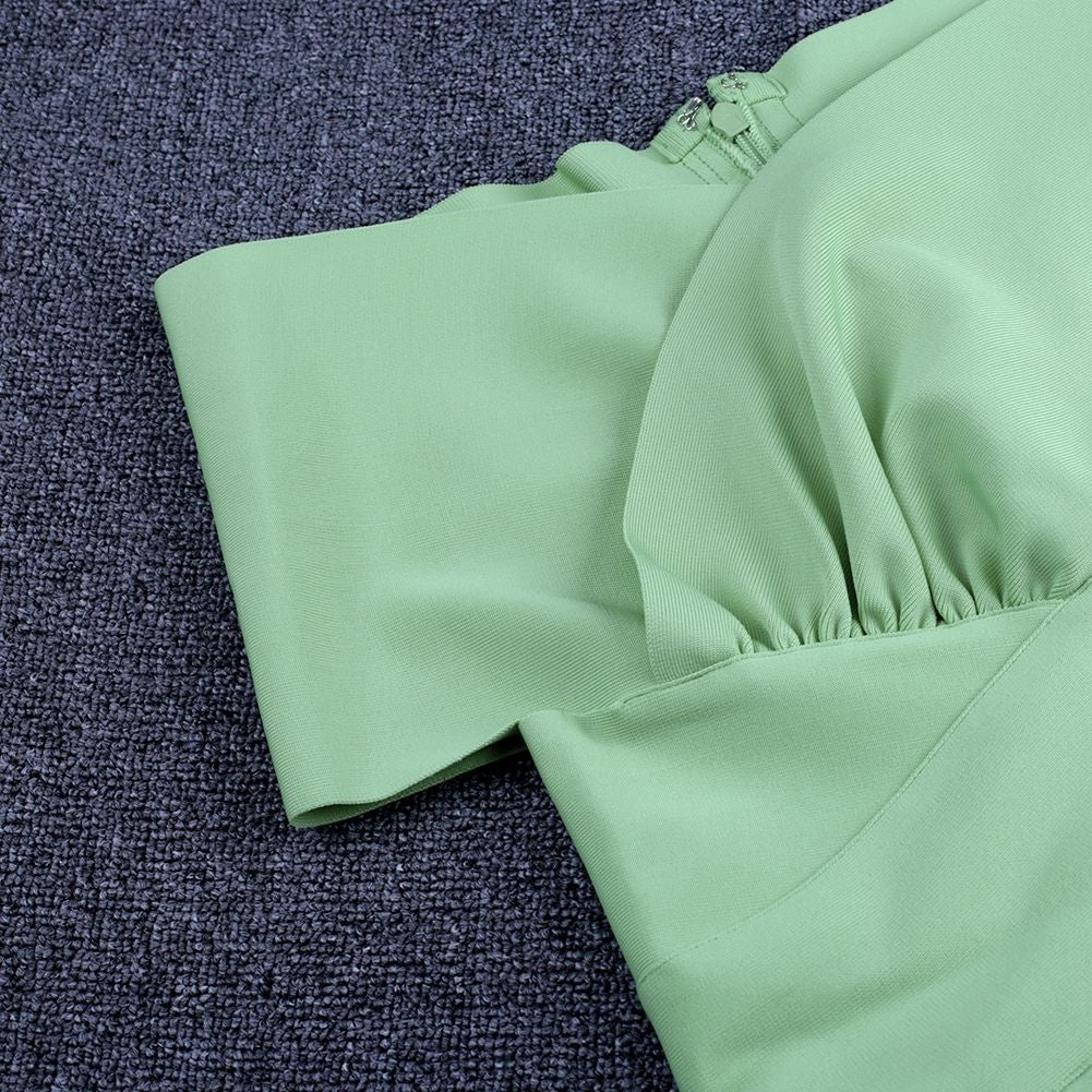 Off Shoulder Short Sleeve Elegant Bandage Dress