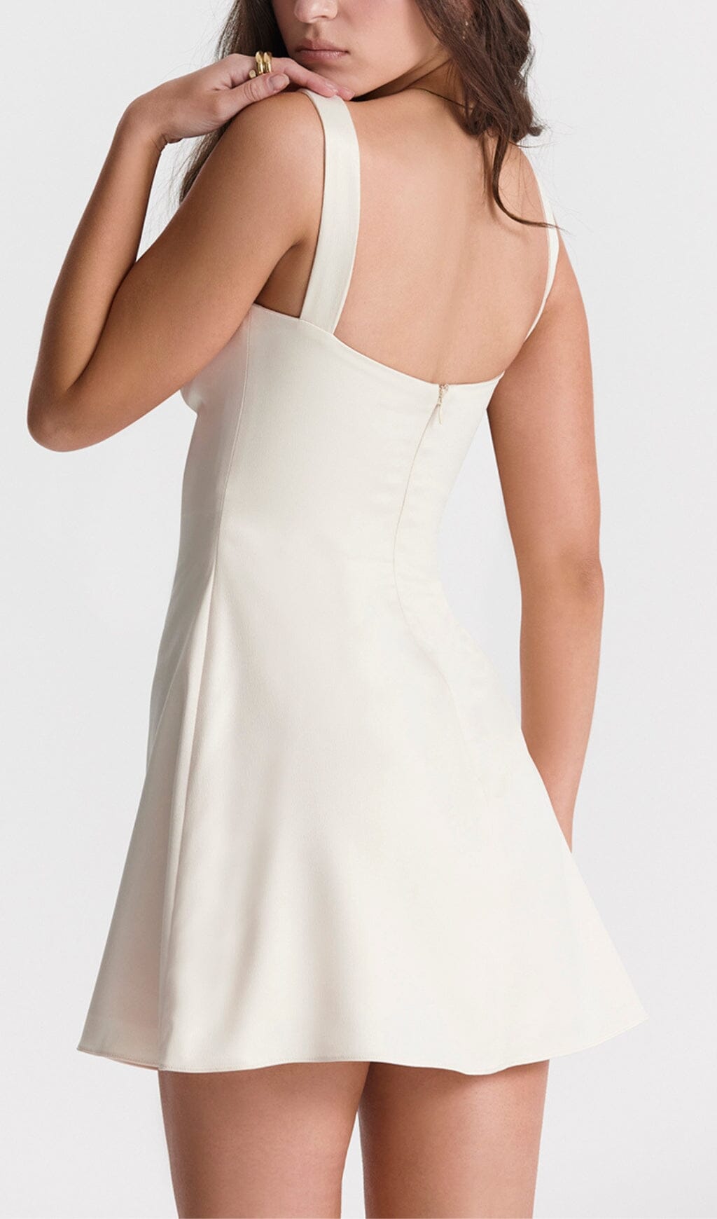 VESTIDO MINI CREMA VINTAGE