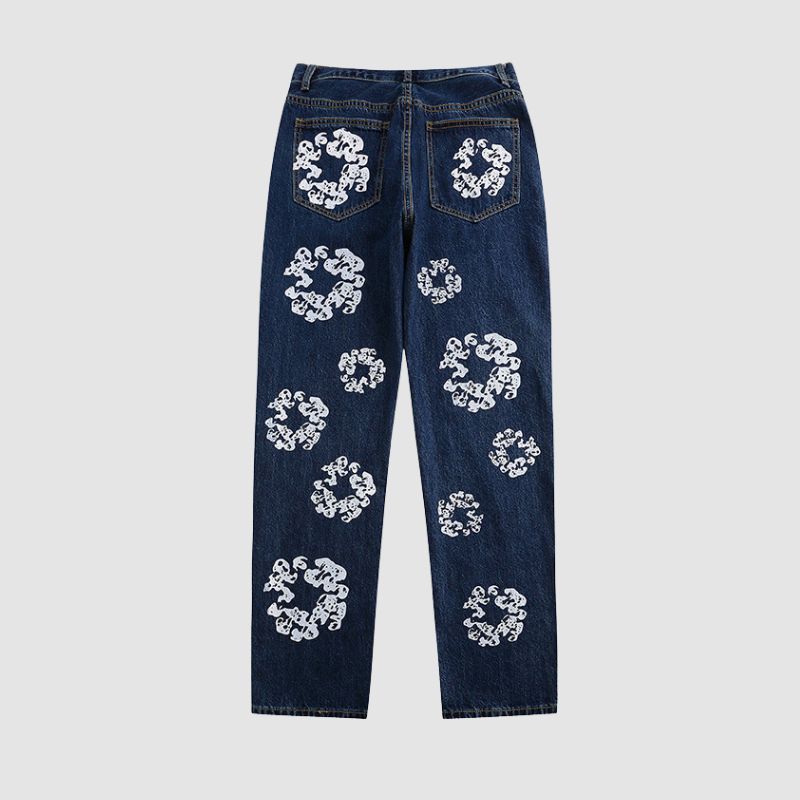 Jeans mit Kapok-Muster