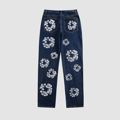 Jeans mit Kapok-Muster