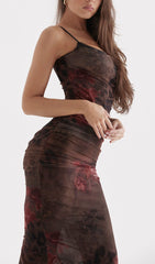 Vestido midi estampado